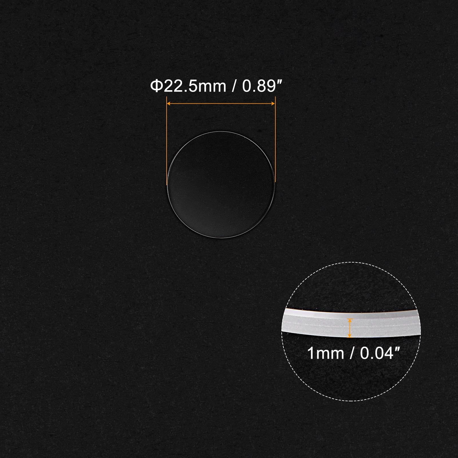 22.5mm Dia. Watch Glass Sapphire Crystal Lens, Round Flat 1mm Thickness Clear