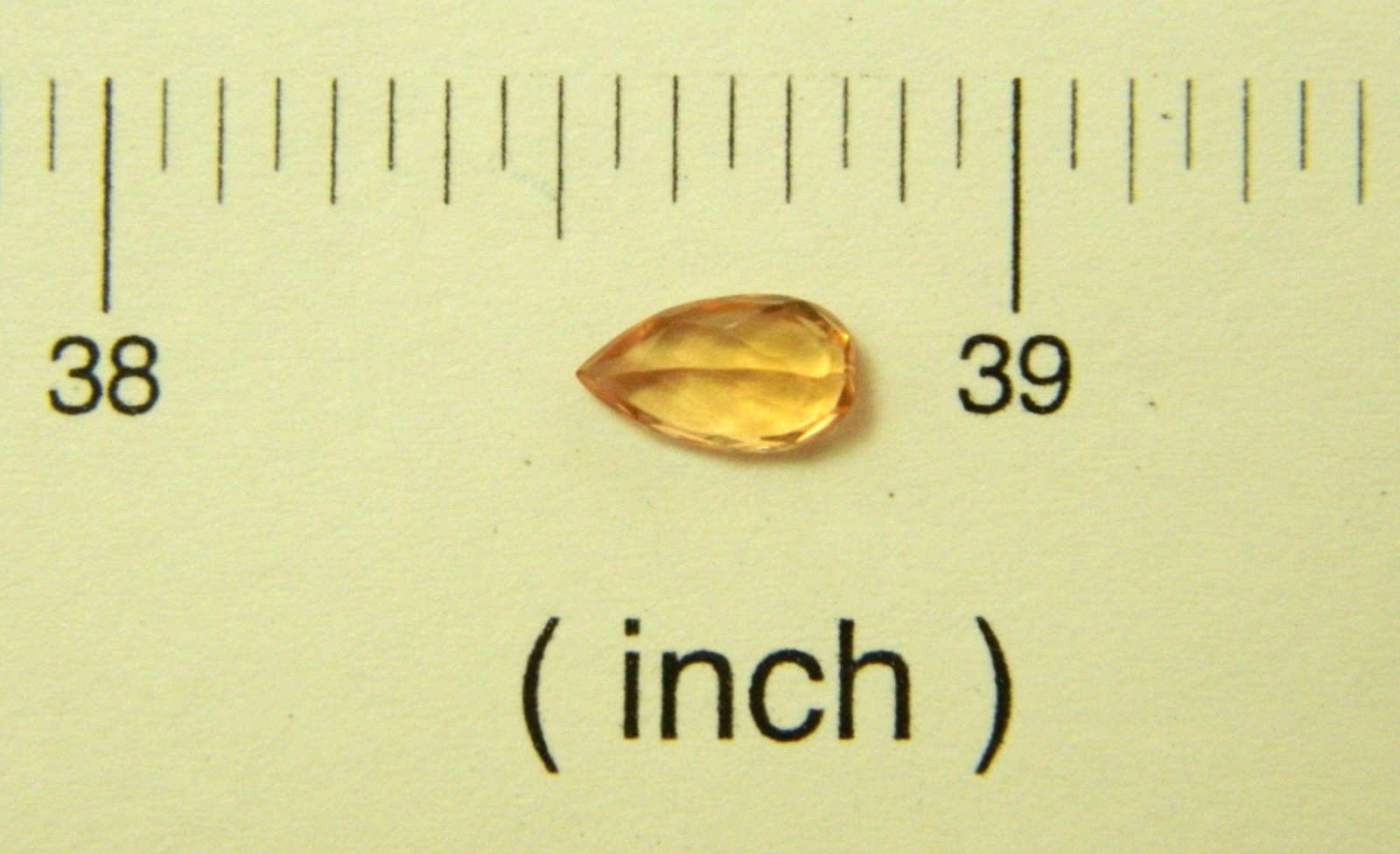 Imperial Topaz 0.83 Ct Clarity IF Pear Cut Natural Golden Brazil I196