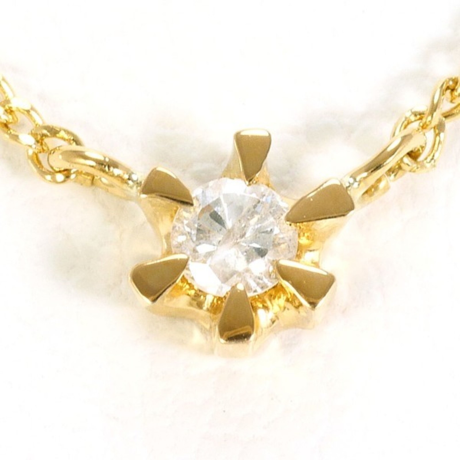 18K (18-karat) Yellow Gold Necklace with 0.05g Diamond, Total Weig… GZl1hyah