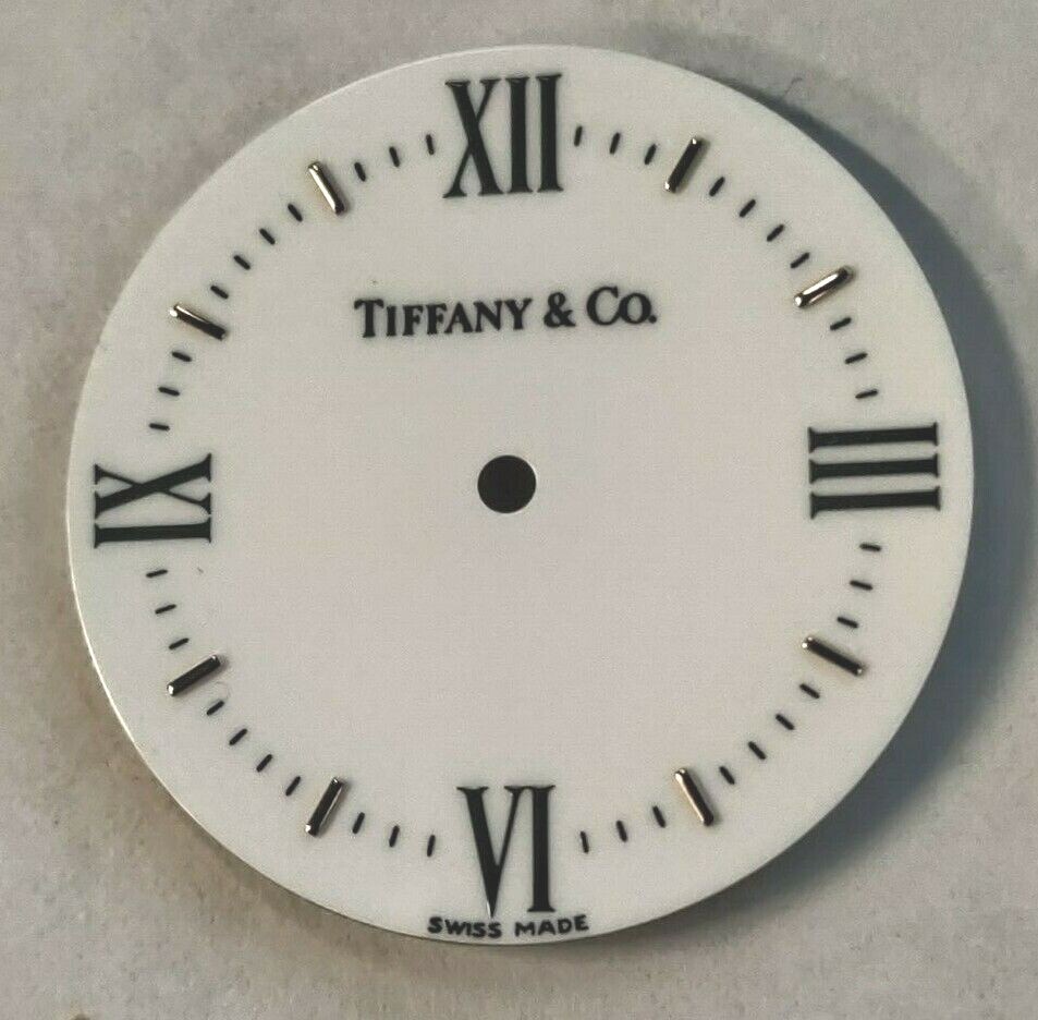 NOS Tiffany & Co Dial in 3 sizes white gold markers ( 27mm / 21.5mm / 18.5mm )
