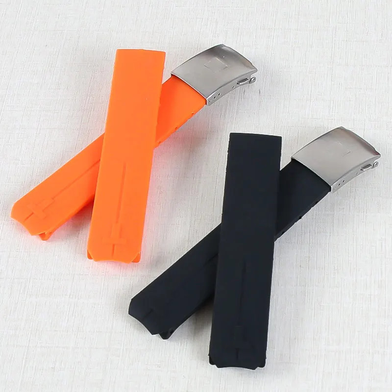 20mm 21mm Curved Silicone Watch Band For Tissot T-Touch T013 T081 T047 Strap