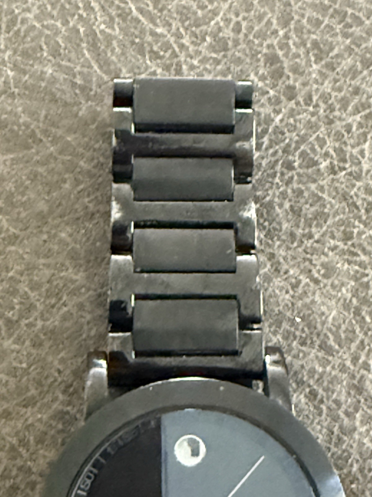 Movado Museum Black Dial Quartz Analog Watch Black SS Bracelet Fixed Bezel