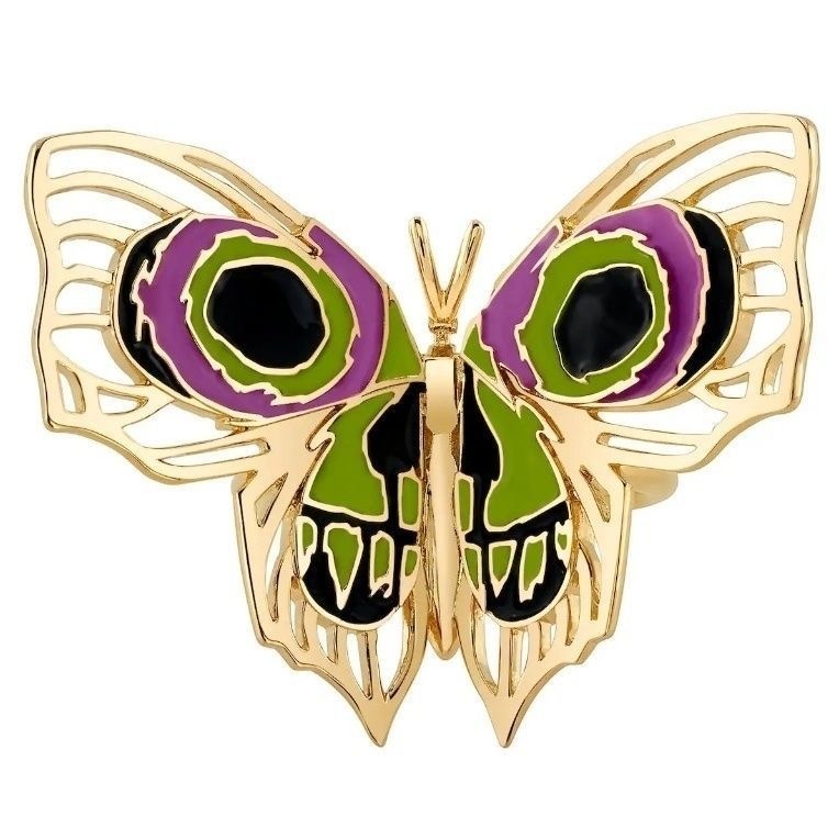 Arcane Jinx Butterfly Ring, League of Legends Adjustable Open Band Index Finger