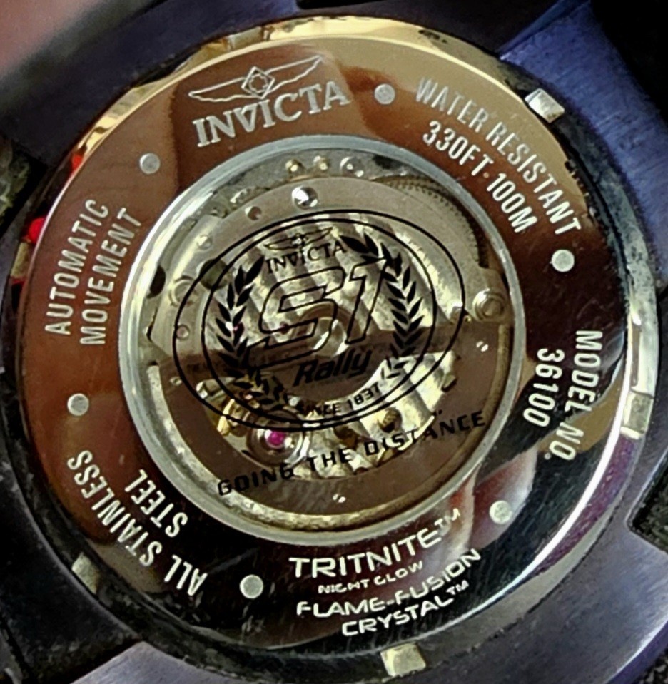 Invicta 36100 S1 RALLY Purple Green Chronograph Automatic Carbon Watch
