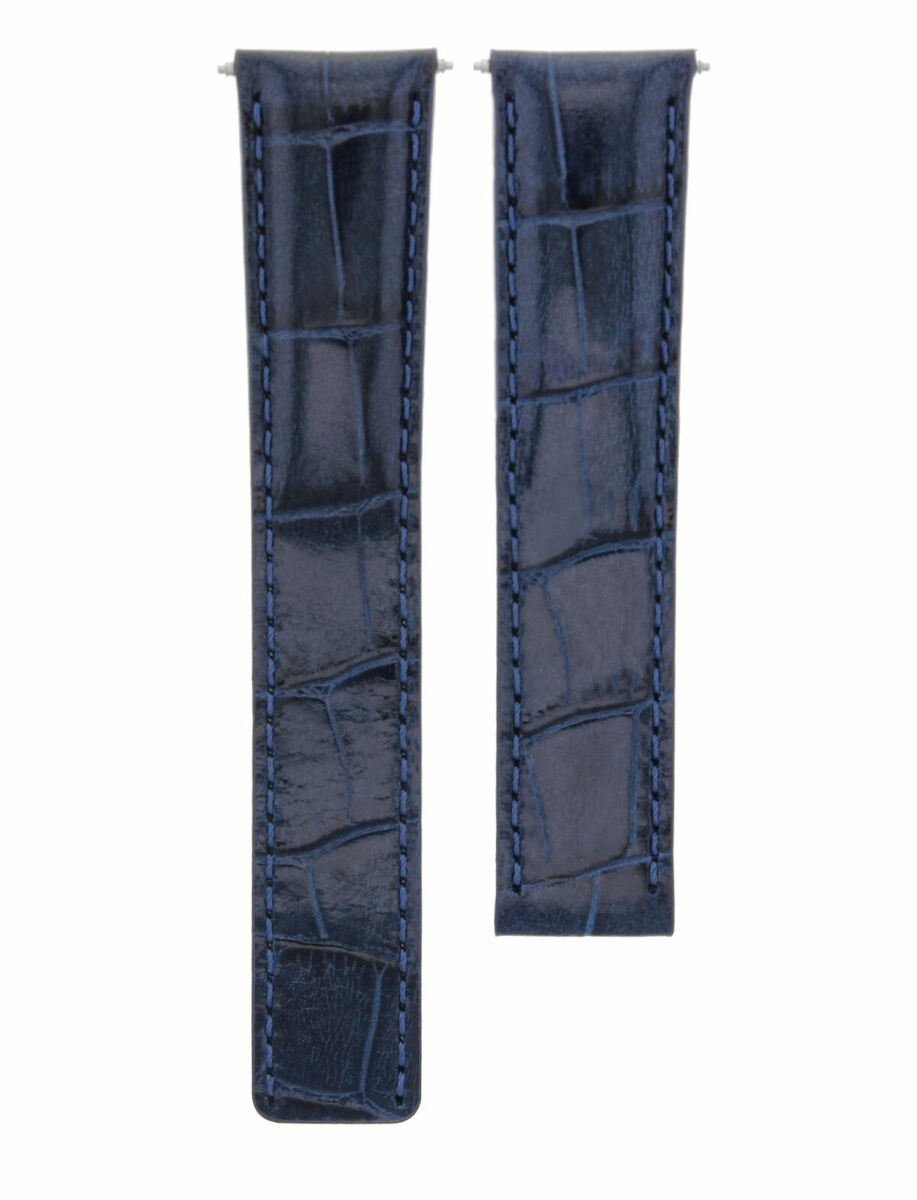 18MM/16MM LEATHER WATCH STRAP BAND DEPLOYMENT CLASP FOR TAG HEUER WATCH BLUE