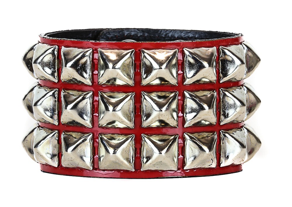 Studded Punk Bracelet Punk gothic Shiny Wristband Zombie Metal Rock Deathmetal
