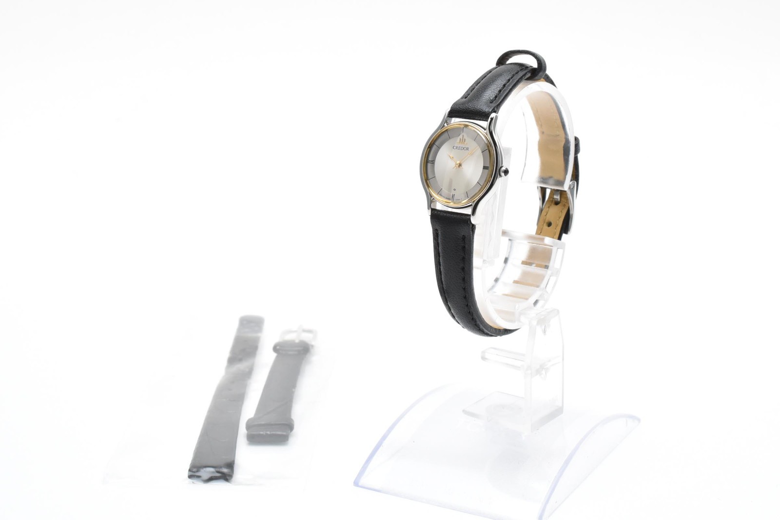 [NEAR MINT] SEIKO CREDOR 8420-0150 Quartz Gold Silver Two-Tone Watch w/Org Band