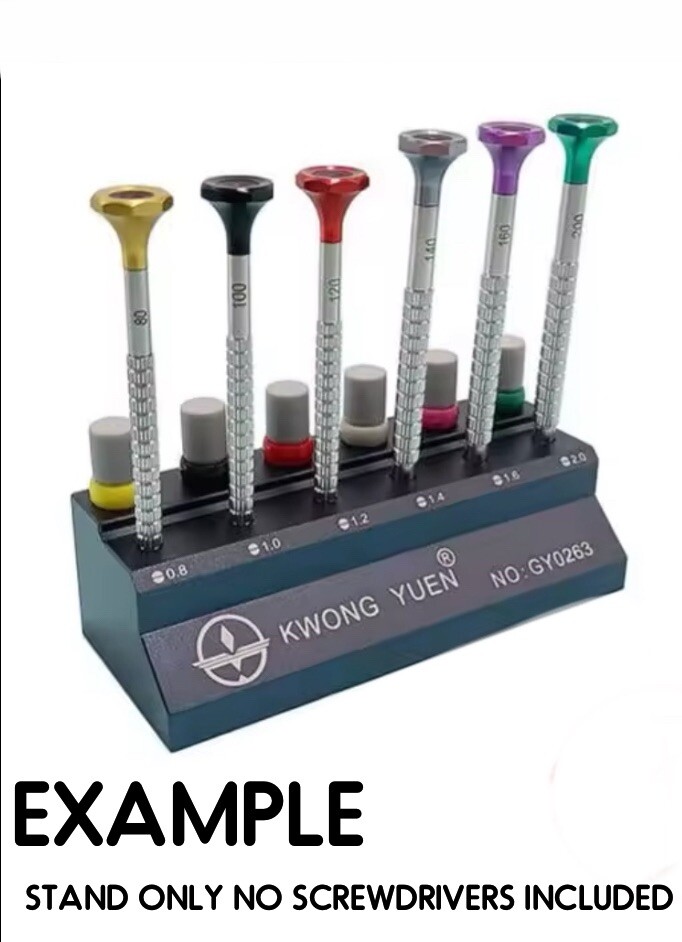 6 screwdriver Stand For Watchmakers W Spare Blades Storage Container For Horotec