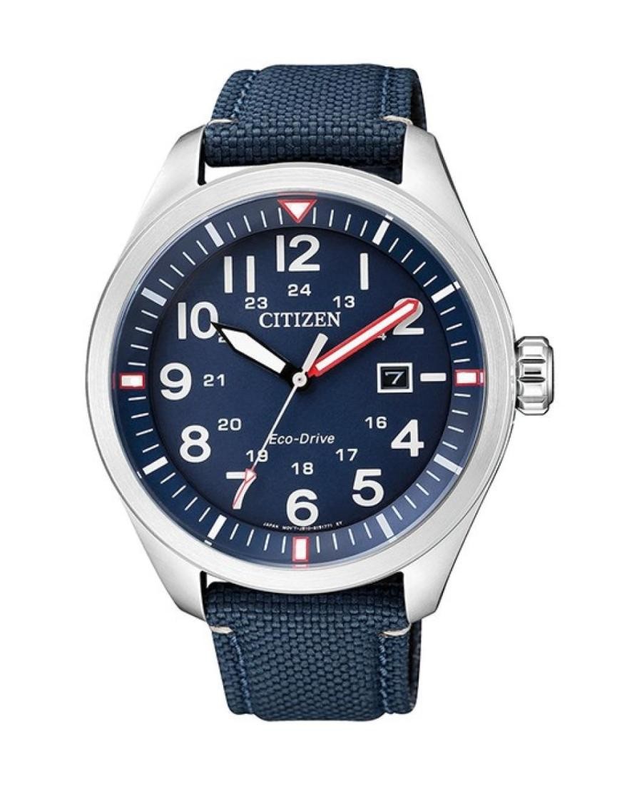 CITIZEN Men Analog Eco-Drive Casual Watch Classic Dress Blue Dial Waterproof Rou