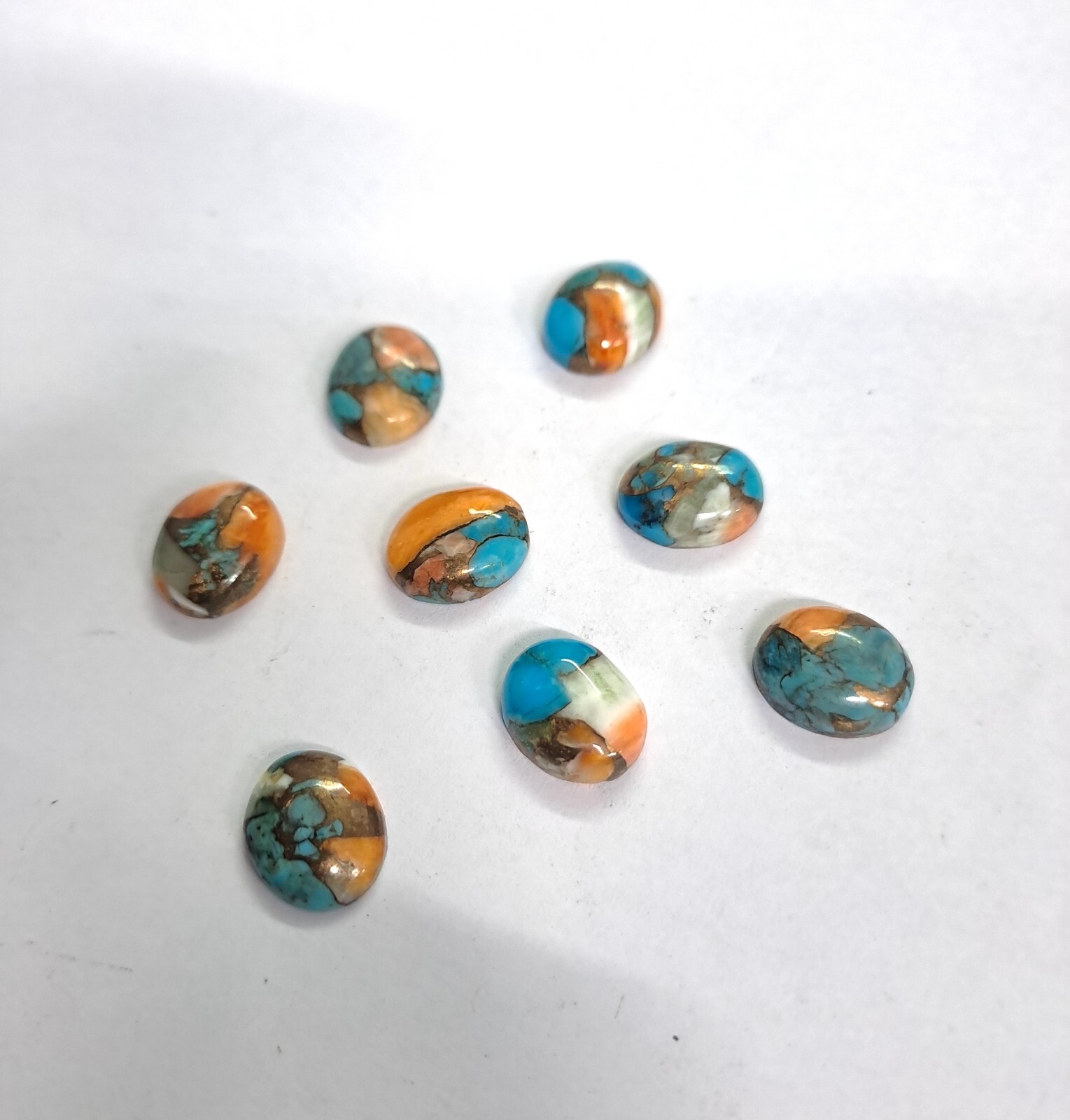 [WHOLESALE] OYSTER COPPER TURQUOISE CABOCHON OVAL SHAPE LOOSE GEMSTONE