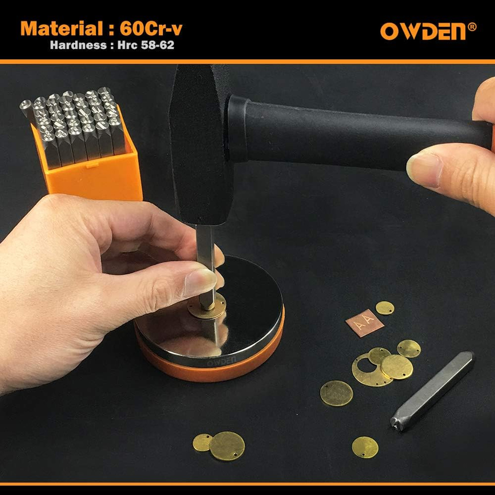 Steel Metal Stamp Set 36Pcs 6mm 1/4 Inch Alloy Steel Number Letter Punch Crafts