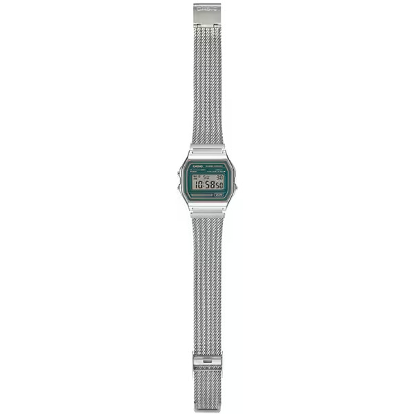 CASIO CLASSIC Series A158WEM-3JF Digital Unisex Green Dial Stainless Steel Resin