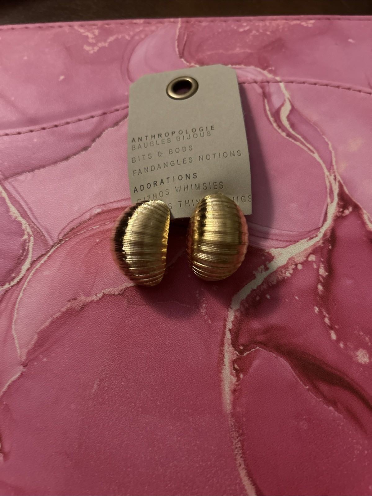 Anthropologie Textured Hoops
