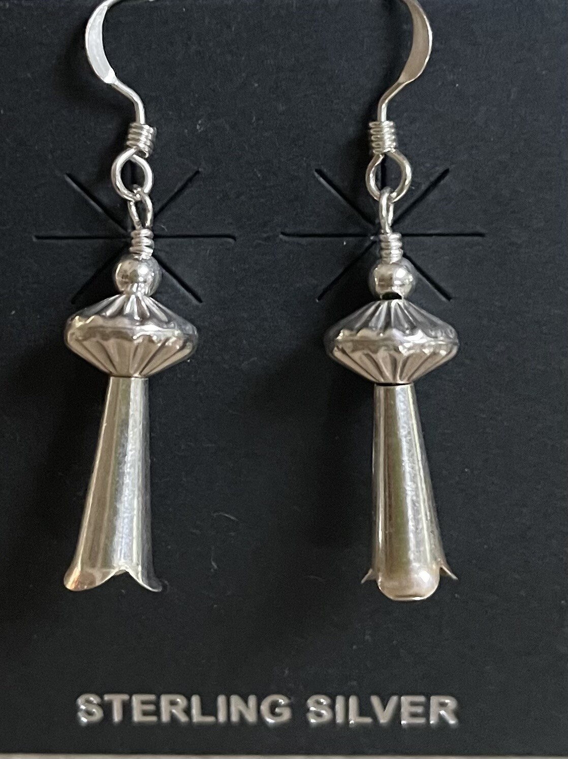 Navajo Sterling Squash Blossom Earrings