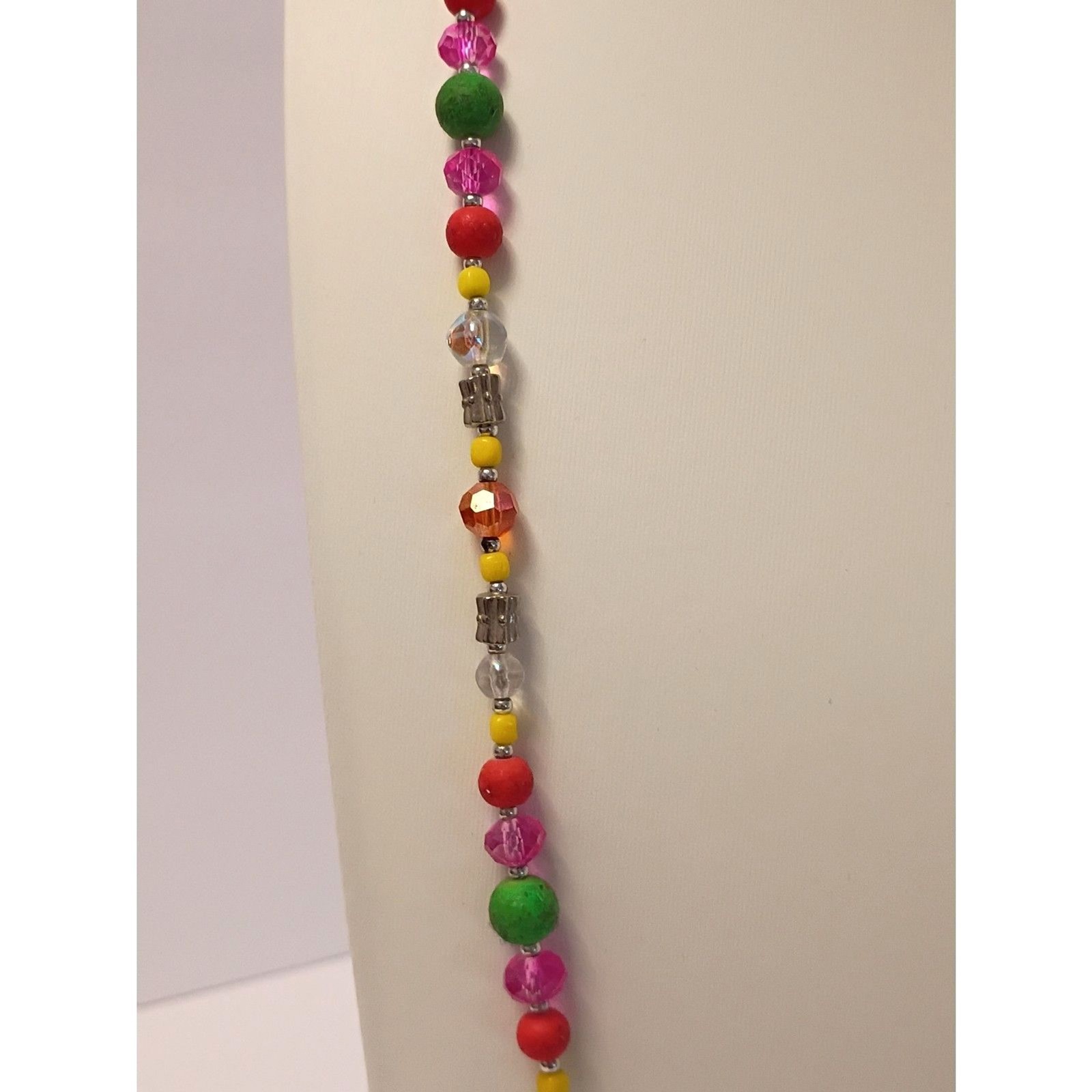Lovely Colorful and Lightweight Necklace of Small Glass beads of Many Colors