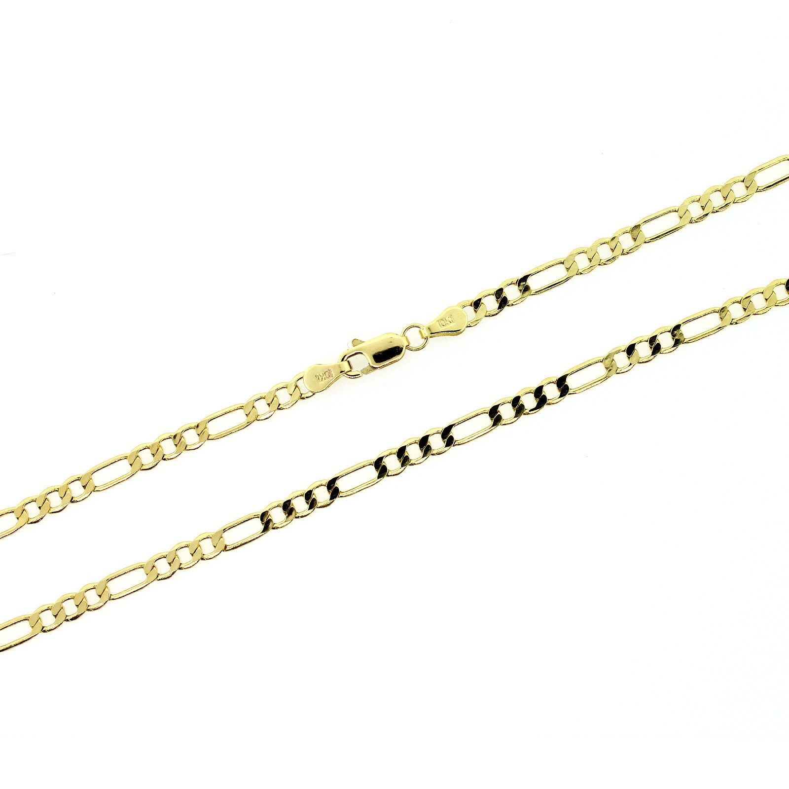10K Yellow Gold 2mm Figaro Chain Italian Link Pendant Necklace Mens Womens 18″