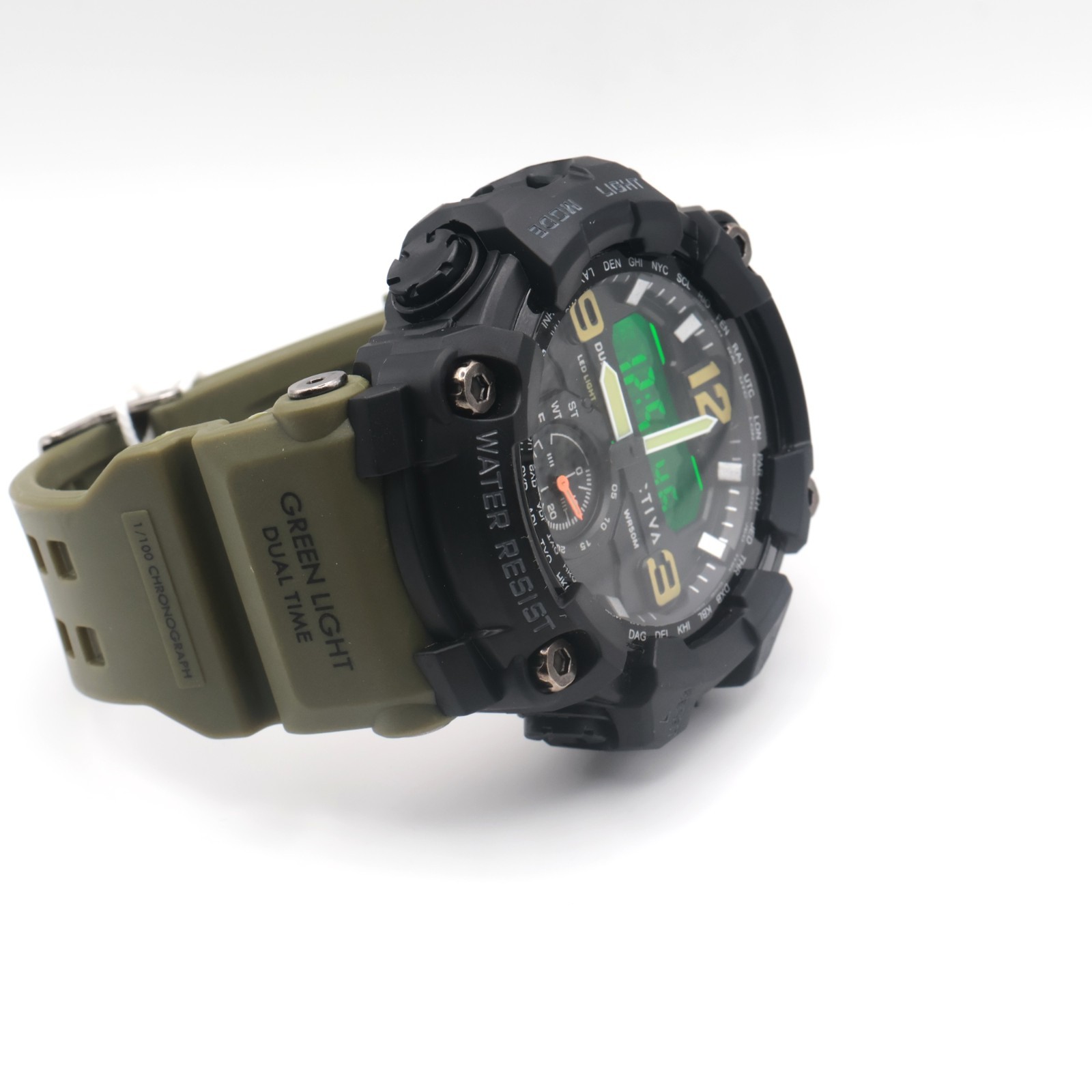 ACTIVA X BLACKOPS CHRONOTREK Men’s 56mm Digital Watch Army Green ACW1637-002