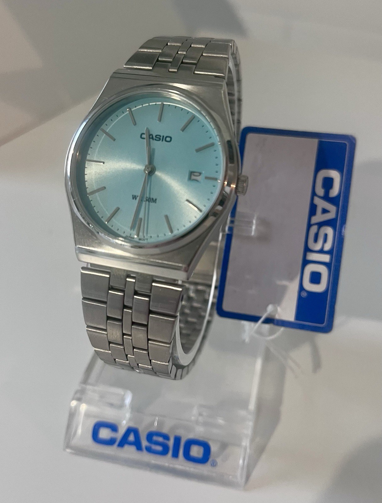 Casio MTP-B145D-2A1 Turquoise Blue Dial 36mm Nos Rare Tiffany Blue