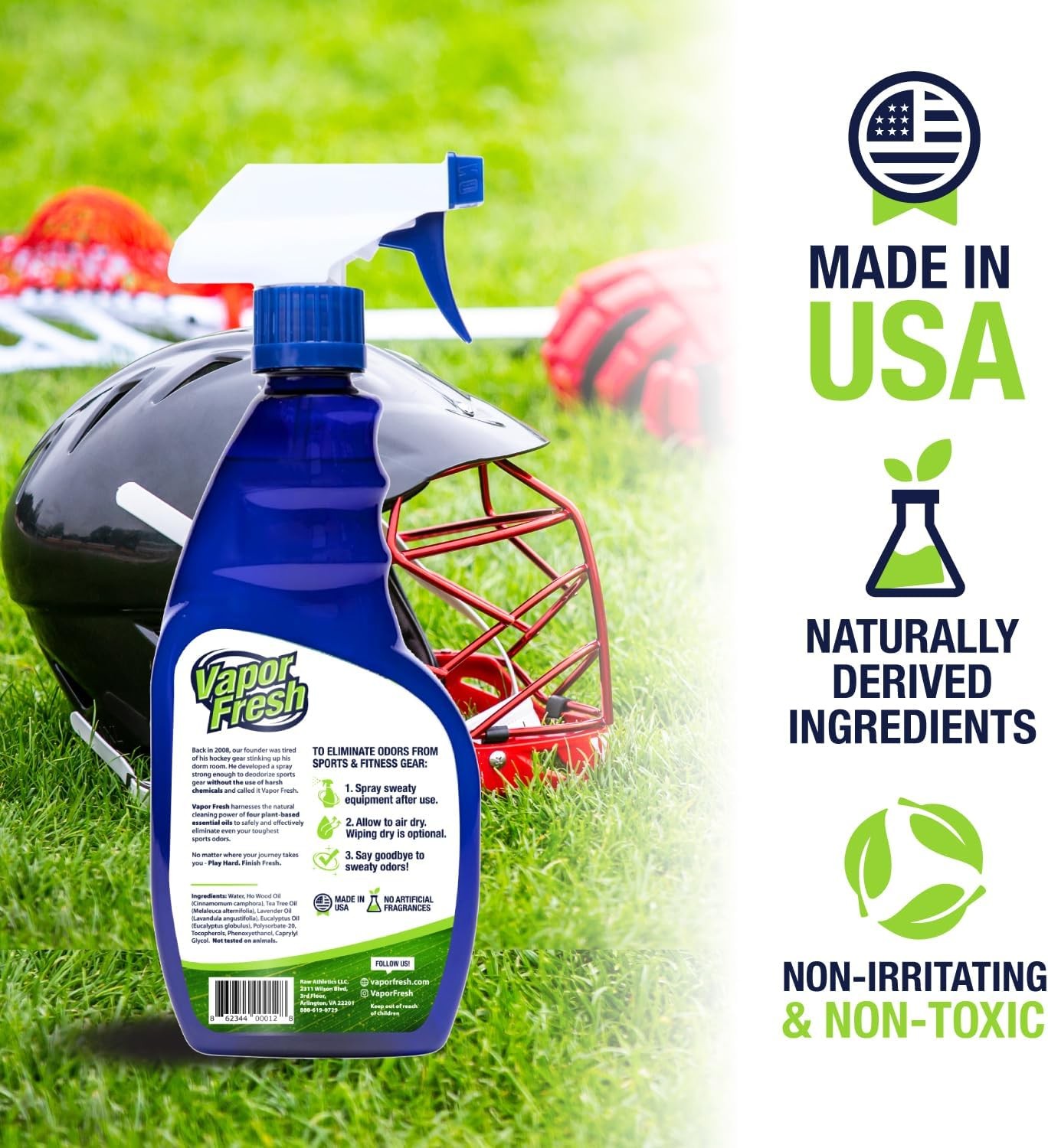 Vapor Fresh Sports Cleaner and Deodorizer – For Boxing Gloves, Sports Pads, Helm