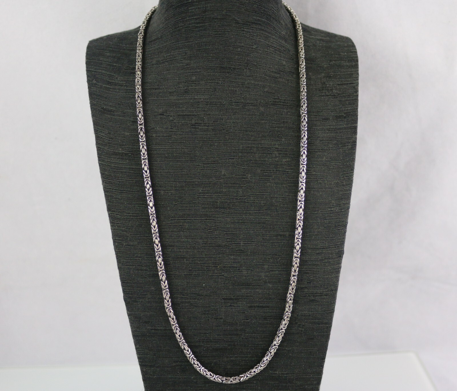 BA Suarti Sterling Silver Bike Chain Necklace 24″ 34grams