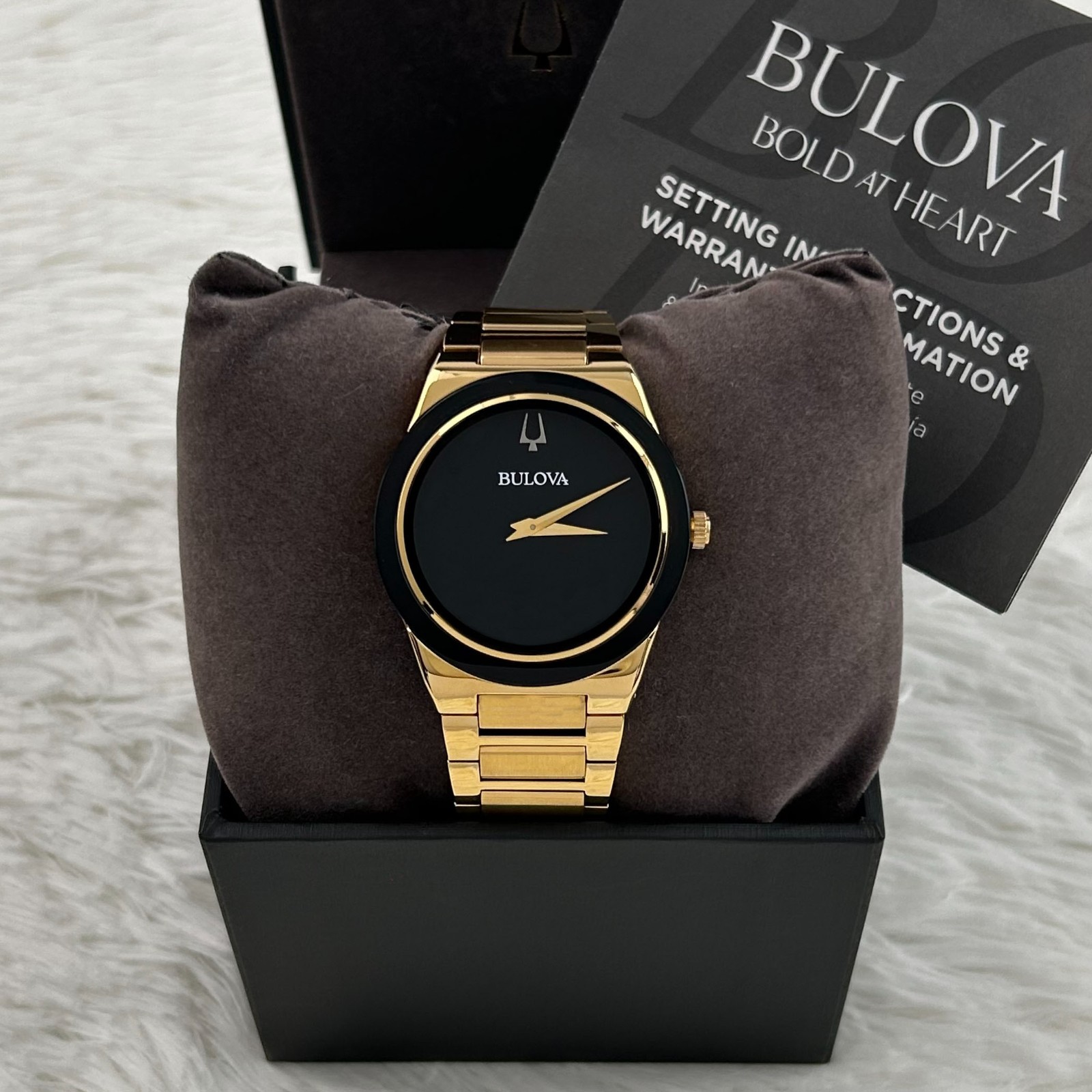 Bulova Millennia 97A183 Men’s black Dial Gold chain 41MM Quartz Watch