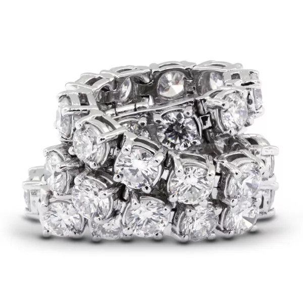Tennis Bracelet Classic Solid 14K Gold 4.50 Carat Round Lab-Grown Diamond D VVS1