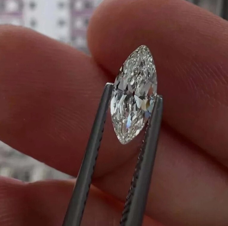 5 x 10 mm Marquise Loose CVD Diamond 1 Pc Lab-Grown 1 Ct IF Clarity Certified