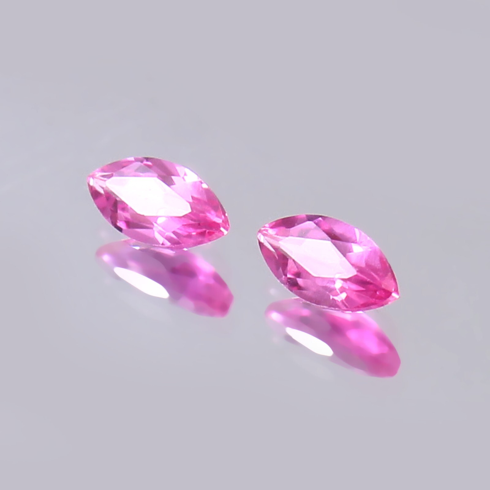 AAA Natural Ceylon Pink Sapphire Loose Marquise Gemstone Cut Matched Pair 6×3 MM