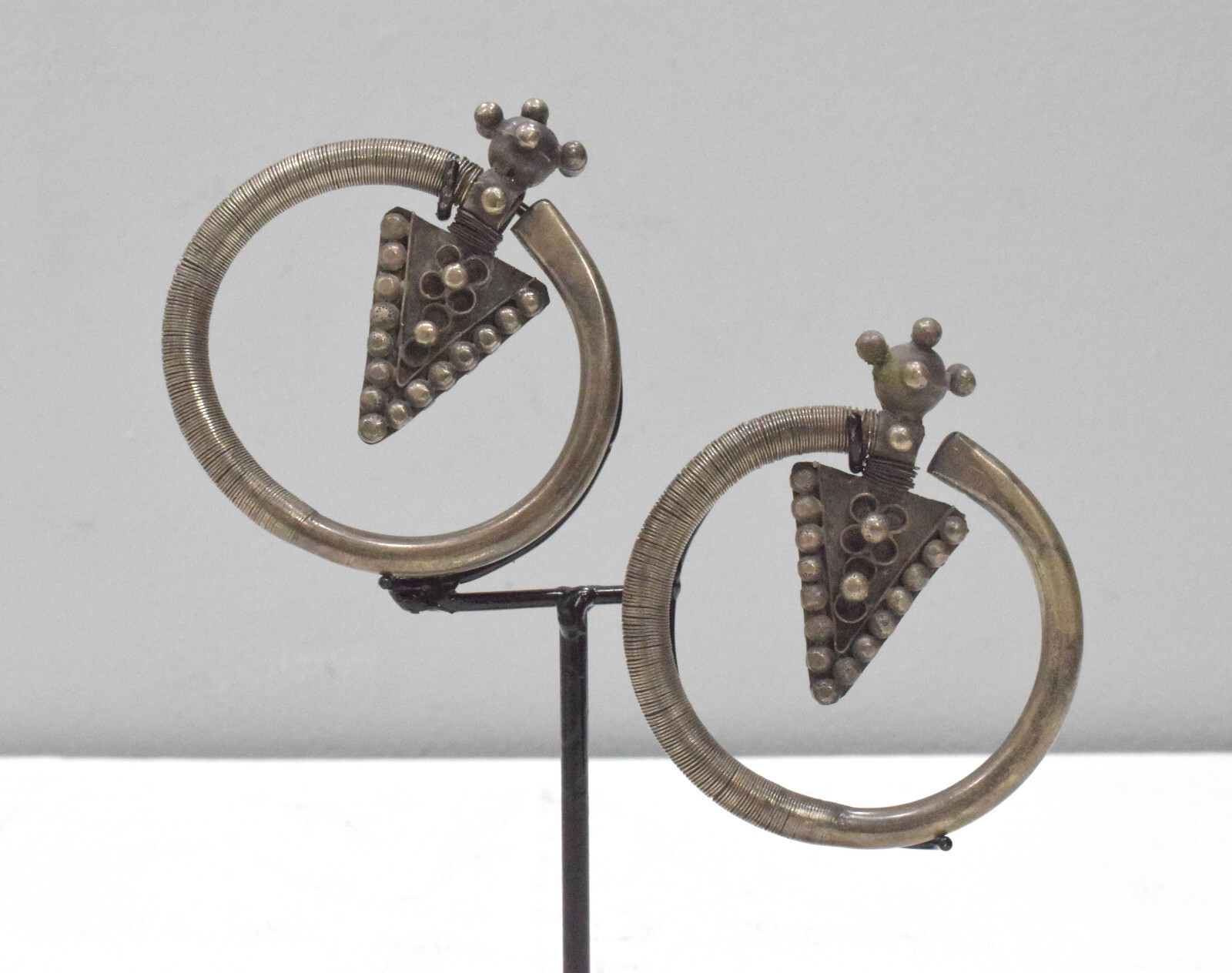 Southeast Asian Hmong Old Silver Arrow Earrings