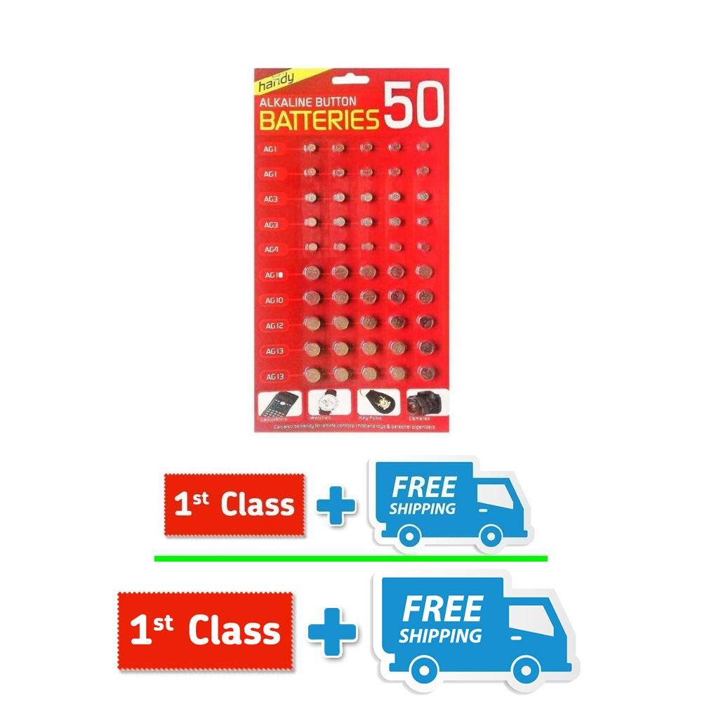 50 X Mix ASSORTED Watch Cell Batteries