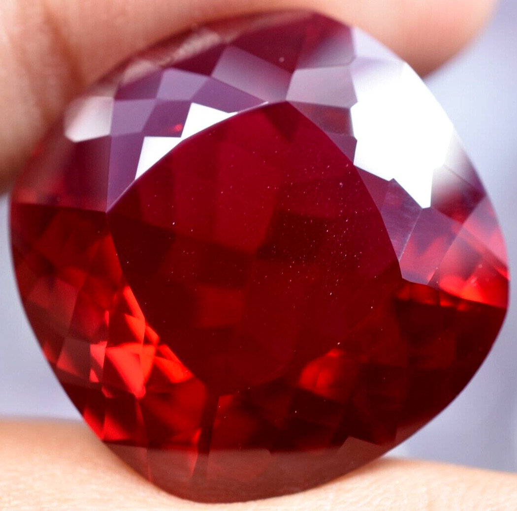 Natural 43.50 Ct Blood Red Ruby Mozambique GGL Certified Loose Gemstone