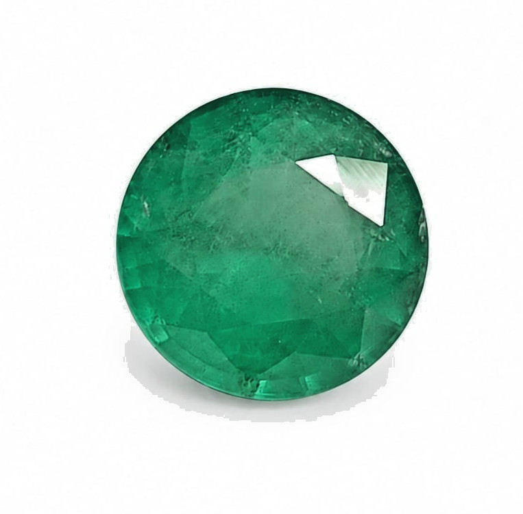 7.12 Ct Natural Zambian Emerald Round Cut Certified Loose Gemstone