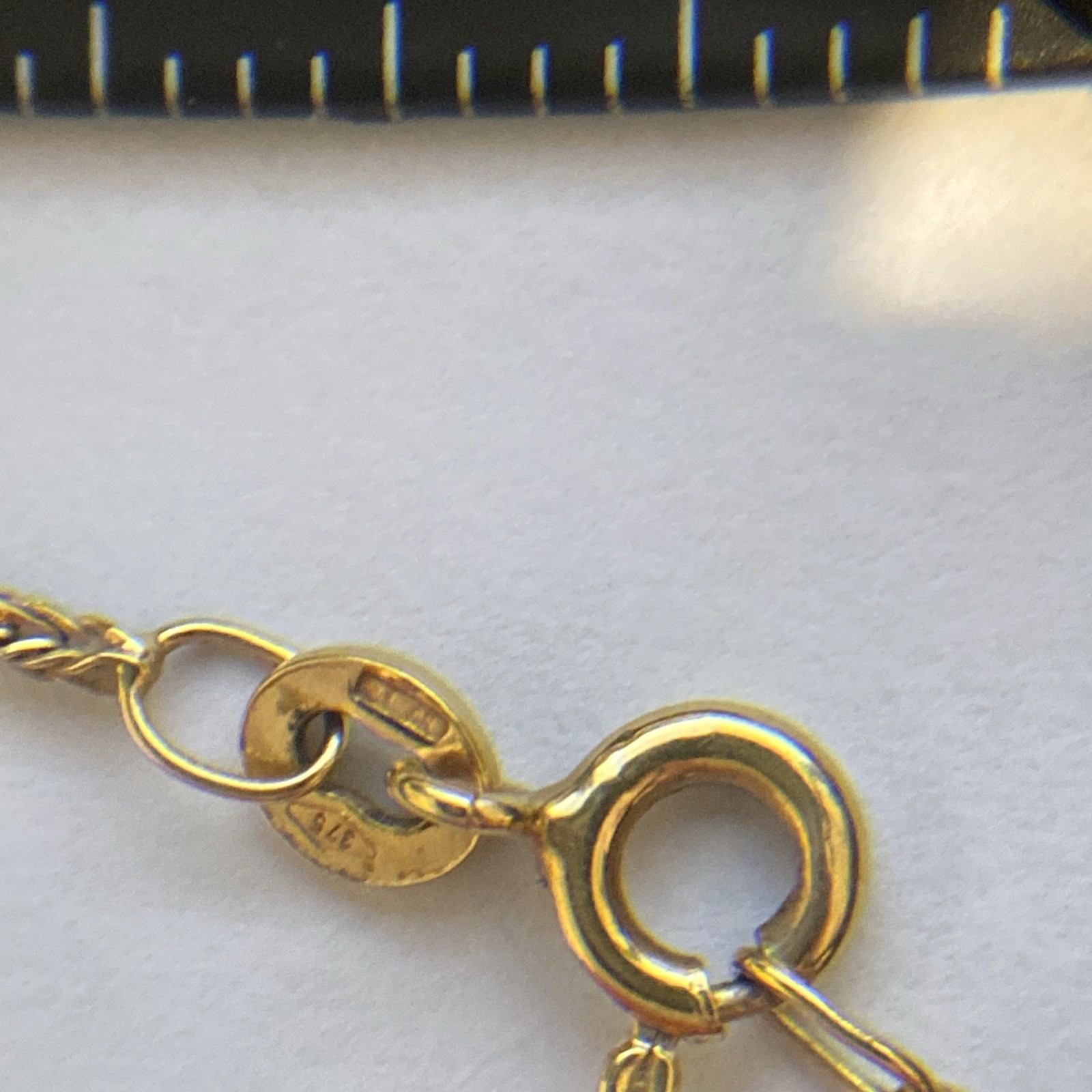 UnoAerre 375 Hallmarked 9ct Gold Italian Necklace Chain – Star 1 AR (ARezzo)