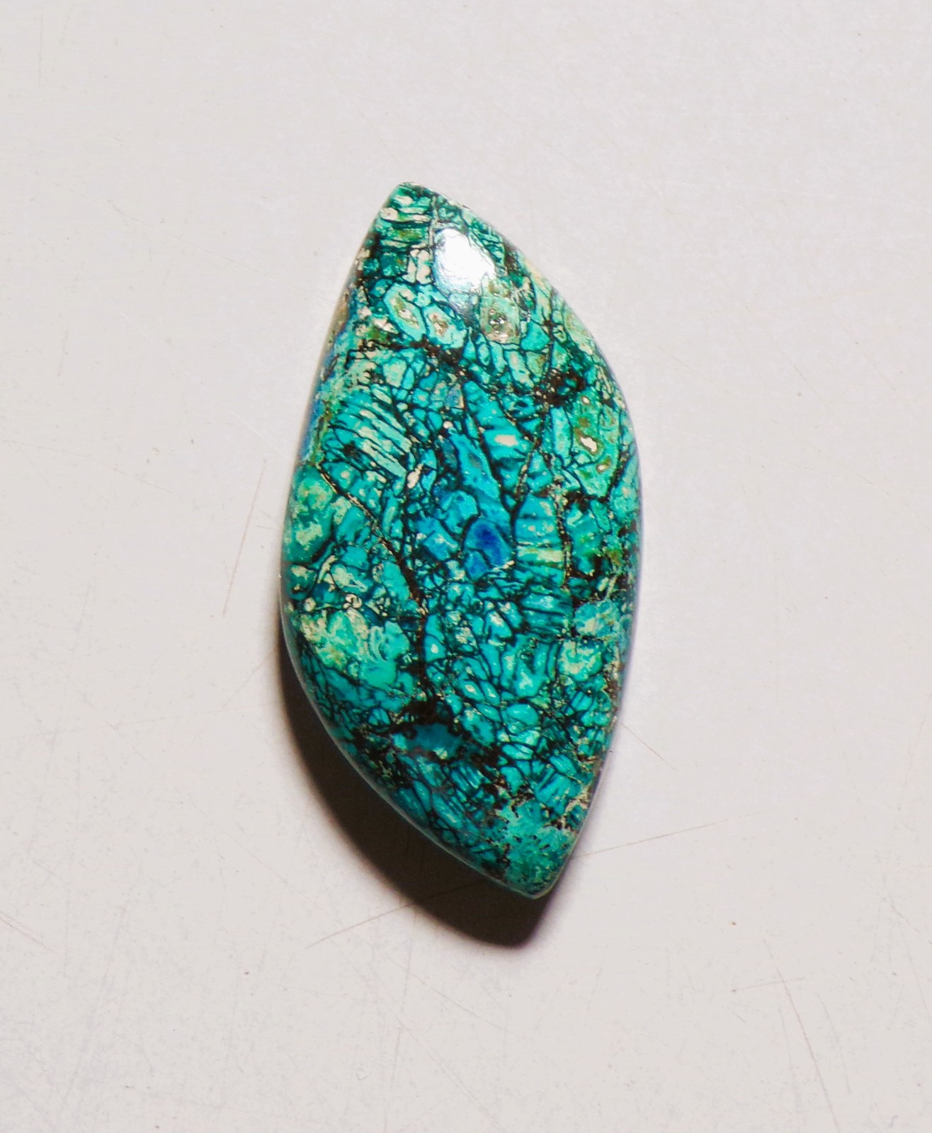 22.30 Cts Natural Shattuckite Cabochon Loose Gemstone 32X16X6.4MM 85