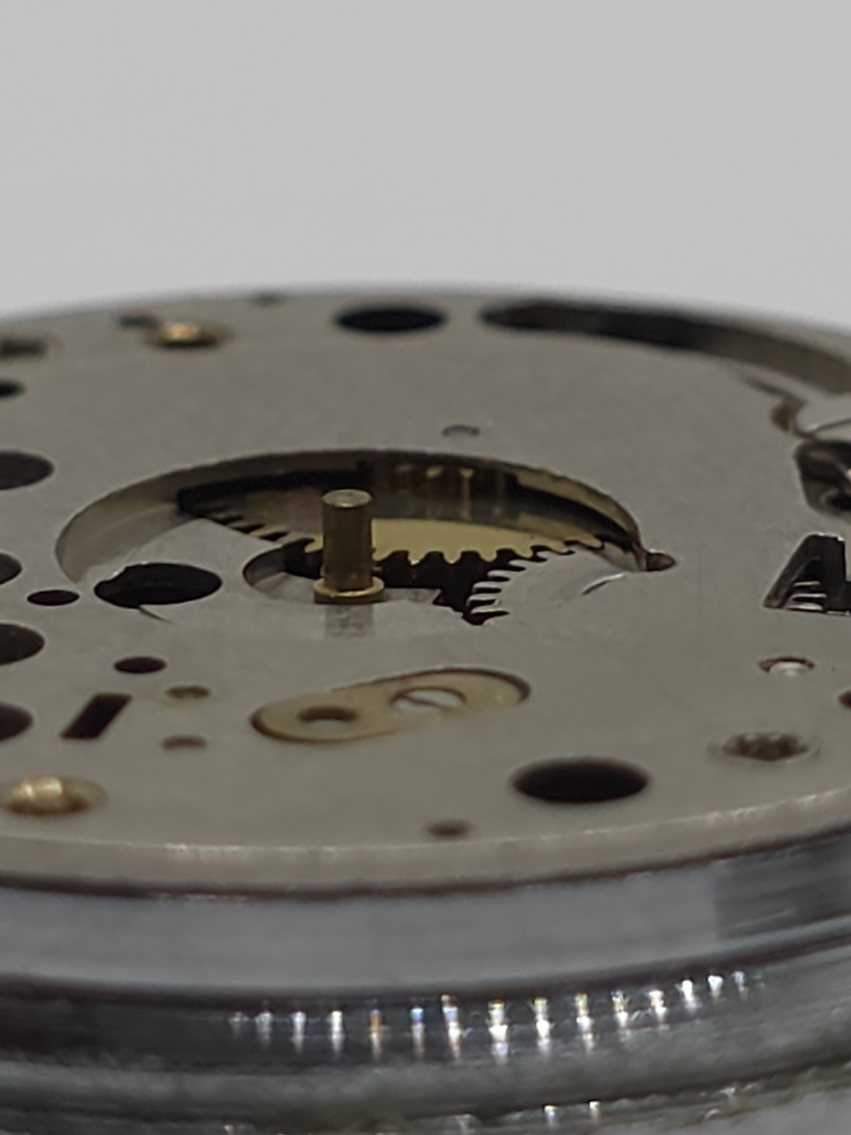 Vintage ORION Watch Movement Cal. BFG 866 Black Dial 2 Hands Main Spring Parts
