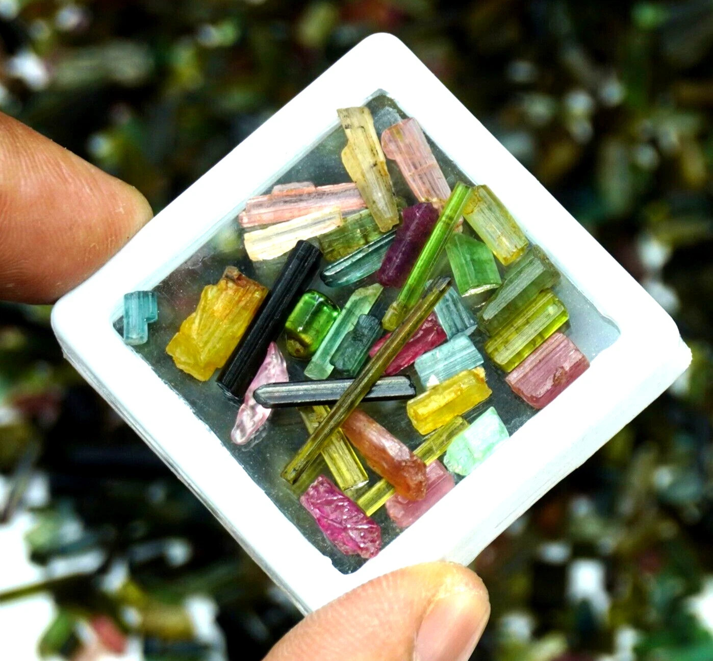 Lot 150 Ct+ Natural Bi-Color/Multicolor Tourmaline Pencil Rough Loose Gemstone