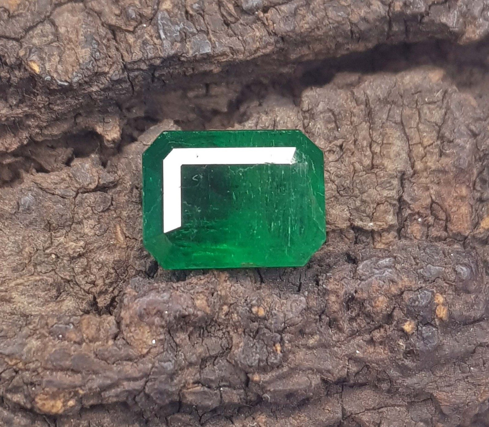 1.63 Ct Natural Emerald Zambian octagon Cut Untreated loose Gemstone