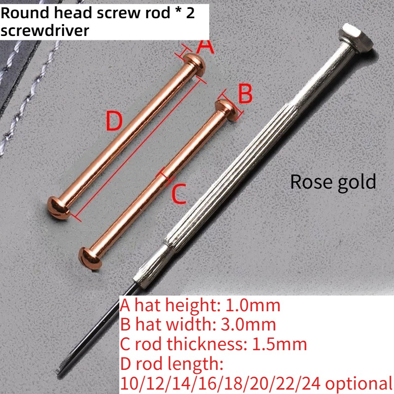 Strap Screw Rod Notch Strap Connection Rod Stainless Steel Watch Strap Rod