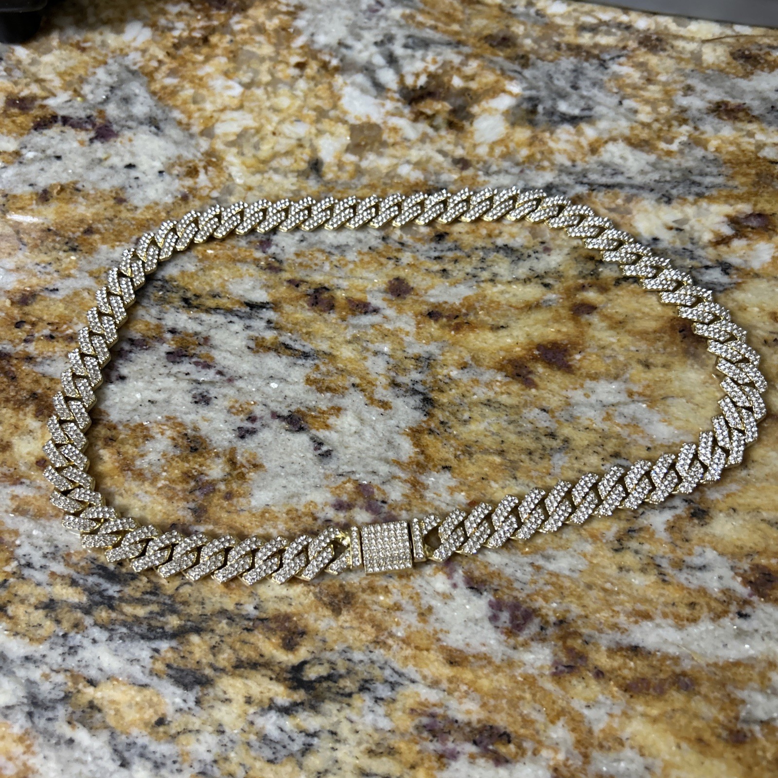 Men’s Gold Plated Cuban Link Chain Necklace Box Clasp Hip Hop Style