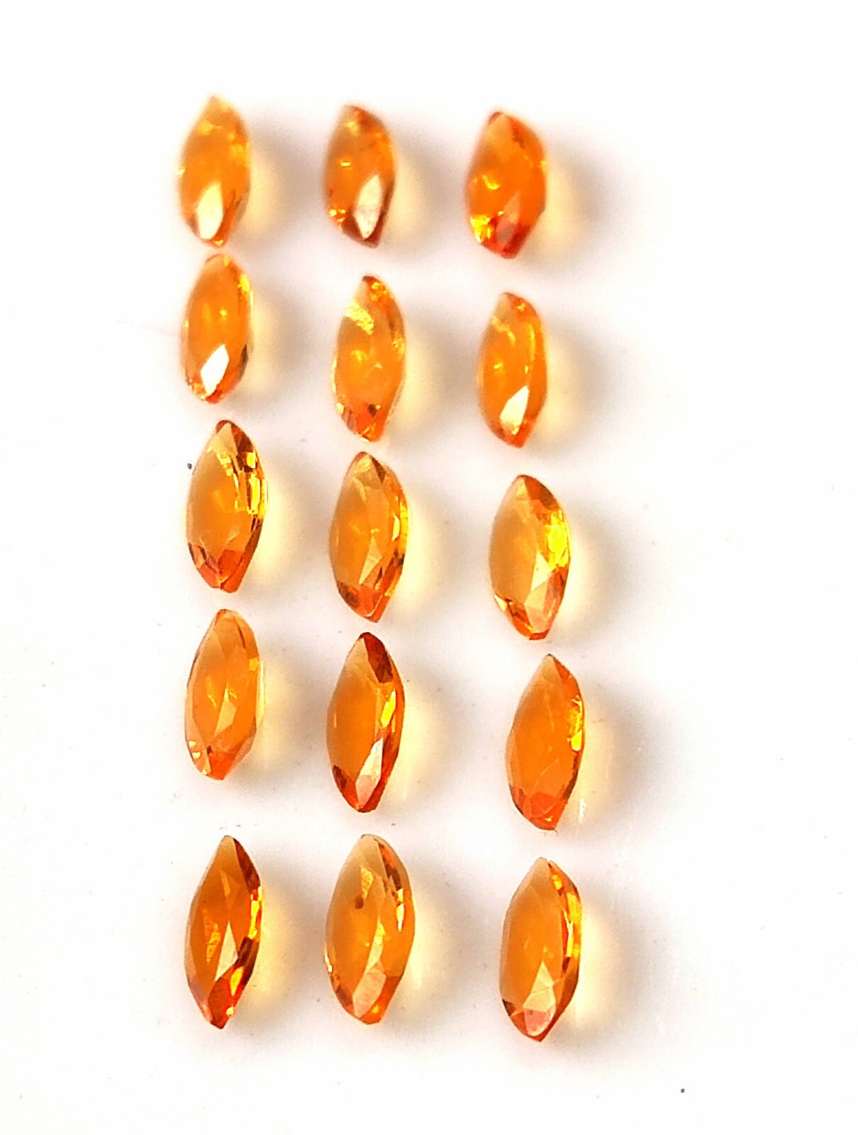 2.5X5 MM MARQUISE CUT AAA+ NATURAL MEXICAN FIRE OPAL FACETED GEMSTONE 15 PIECES
