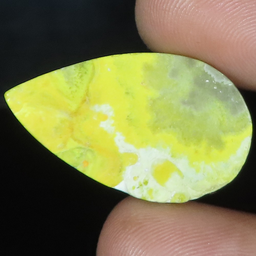 16.75 Cts 100% Natural Bumble Bee jasper Pear Cabochon Gemstone 17x29x3 mm LP282