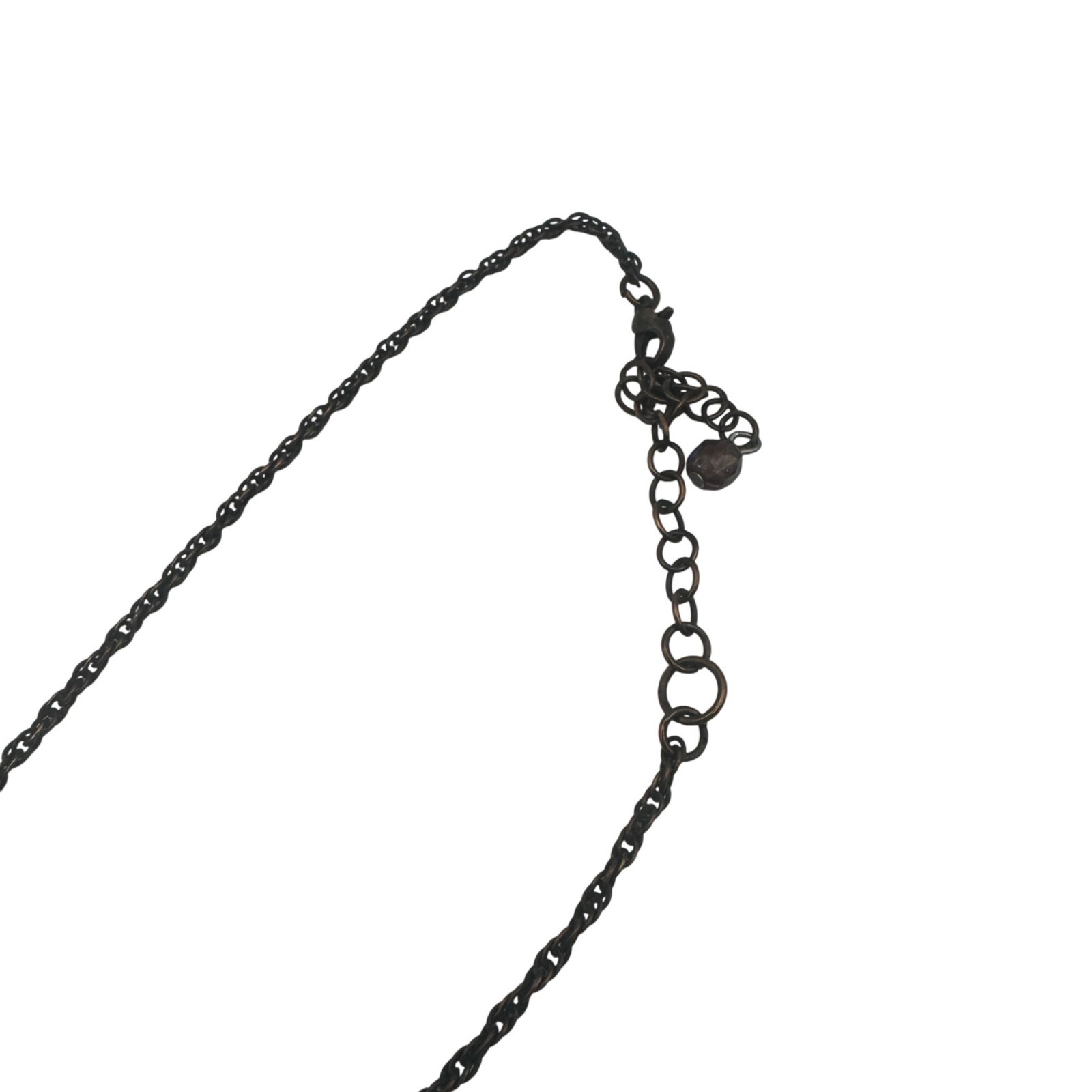 Multicolor Beaded Pendant Necklace 28 Inches Tassel Charm Accents Antique Brass