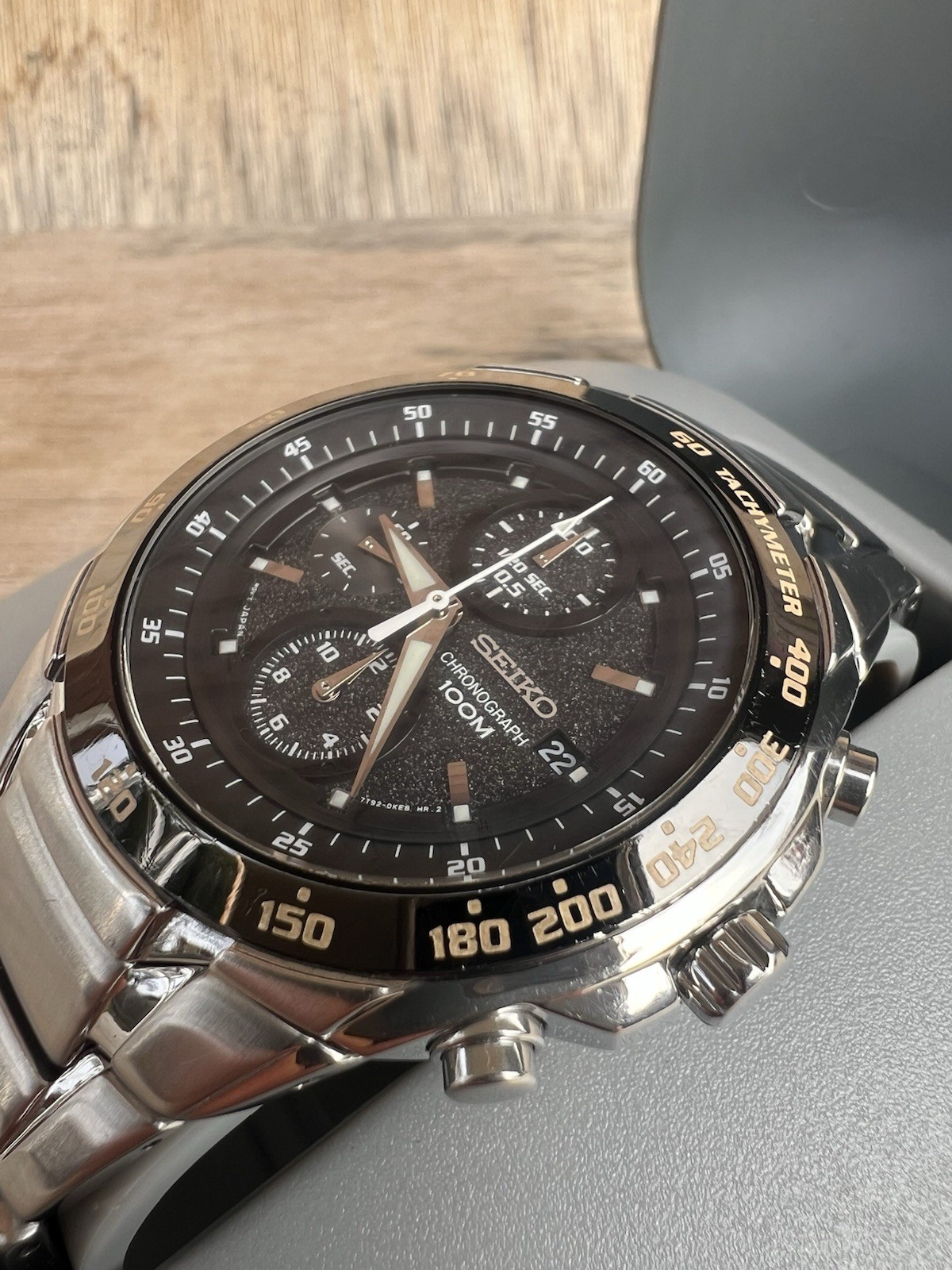 SEIKO Speed Racer Chrono SND703P Men’s Date Quartz Watch 7T92-0HE0 10ATM Ø42mm