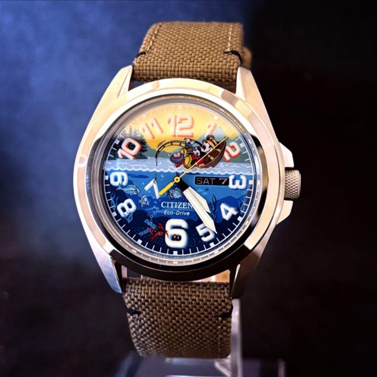 [B1P] Citizen Disney Mickey Mouse Fishing Wristwatch Mens Watch Quartz [w9t]