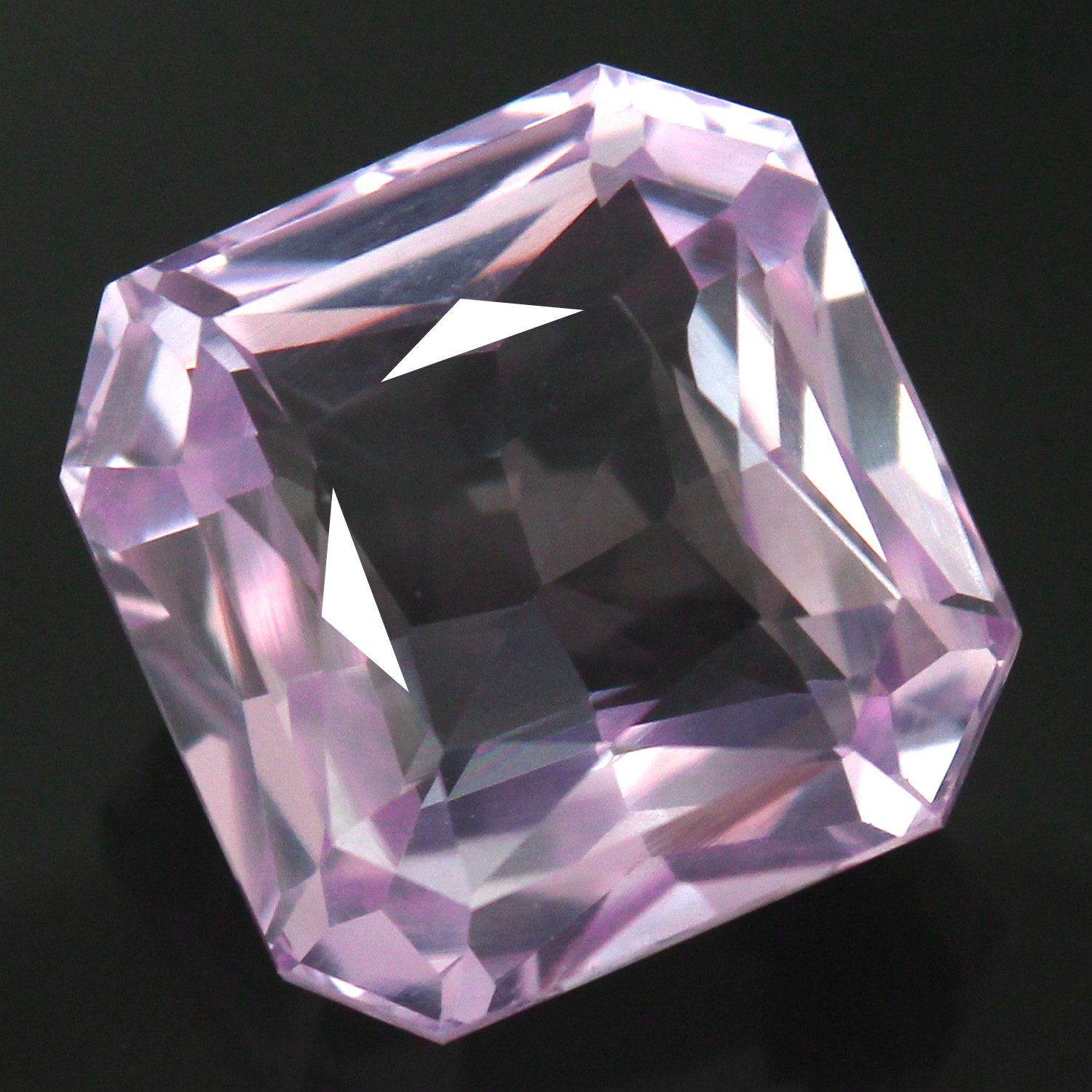 Natural 23.50 Ct Certified Brazil Pinkish Morganite 16×16 MM Asscher Gemstones