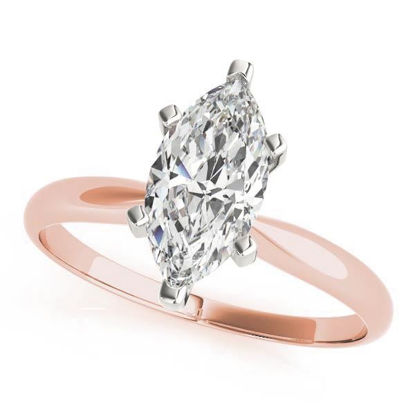 Solitaire Marquise Shape Engagement VS F 0.50-1.00 Ct Lab Grown Diamond 14K Gold