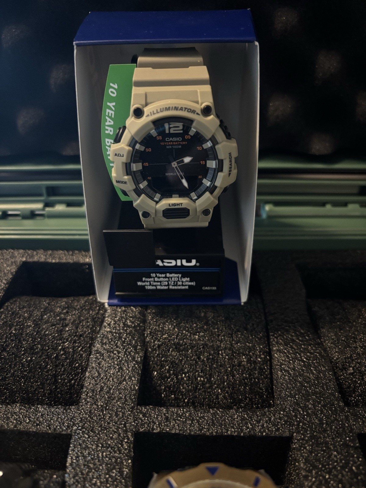 Casio Illuminator Men’s Analog Quartz Beige Resin Strap 100m w/ Box Manual