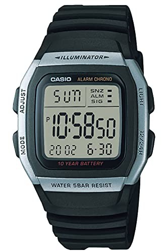CASIO W-96H-1AJH Digital Watch Black LED Light 50M Water Resistant Japan New