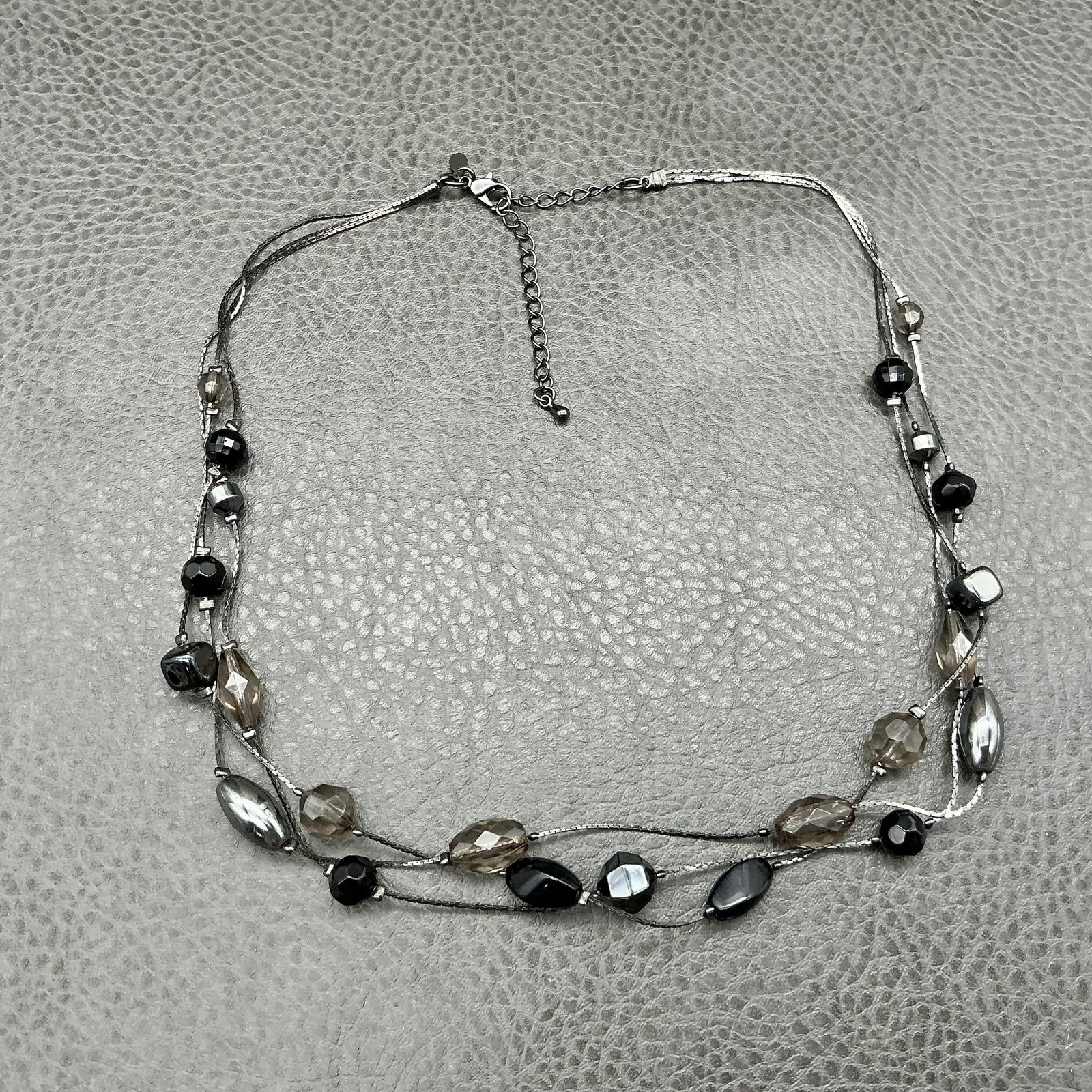 Premier Designs Beaded Layered Station Necklace Statement Jewelry Womens 18″