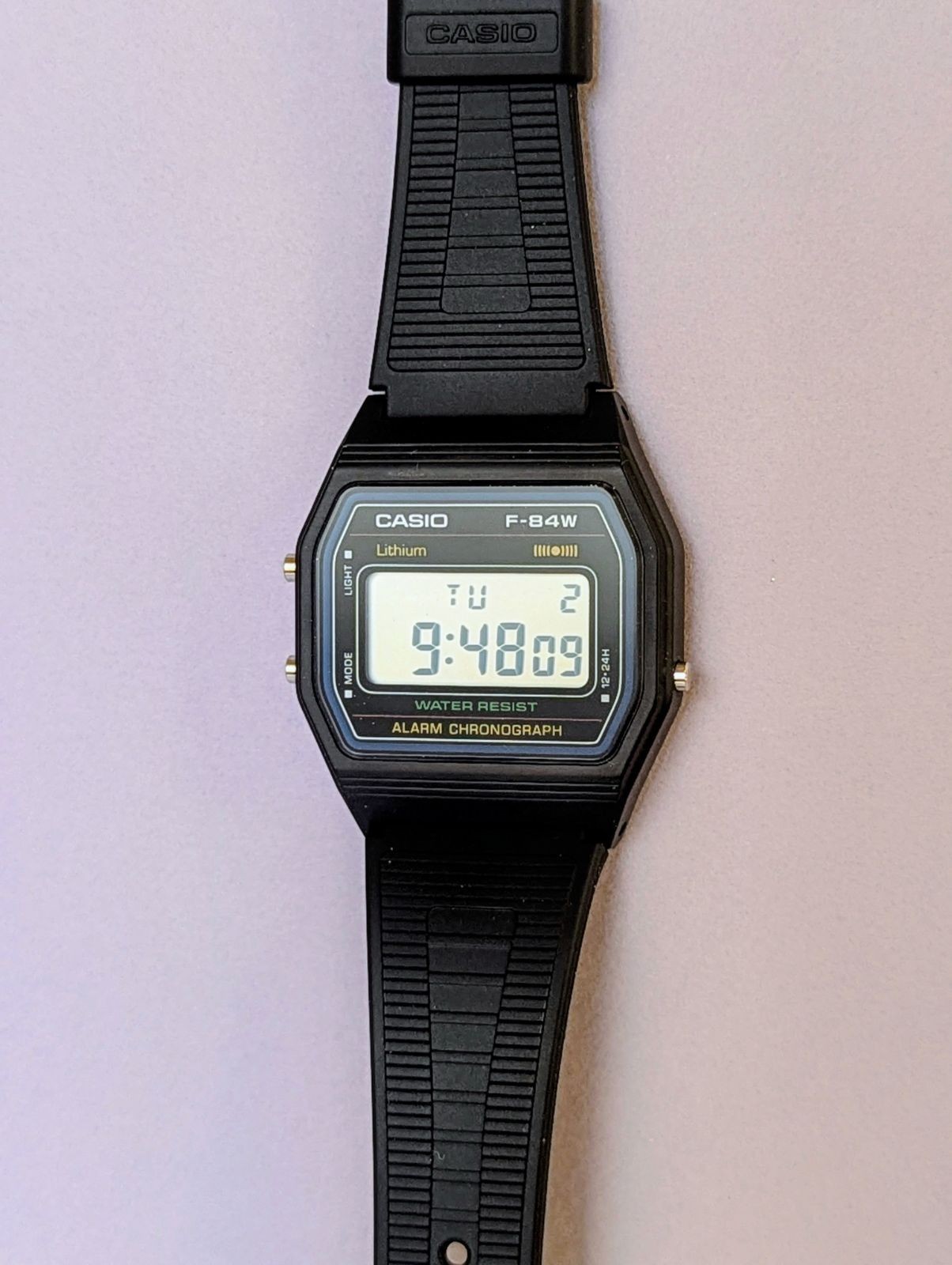 Casio F-84W-1QJH Classic Digital Watch Retro Square Style Used